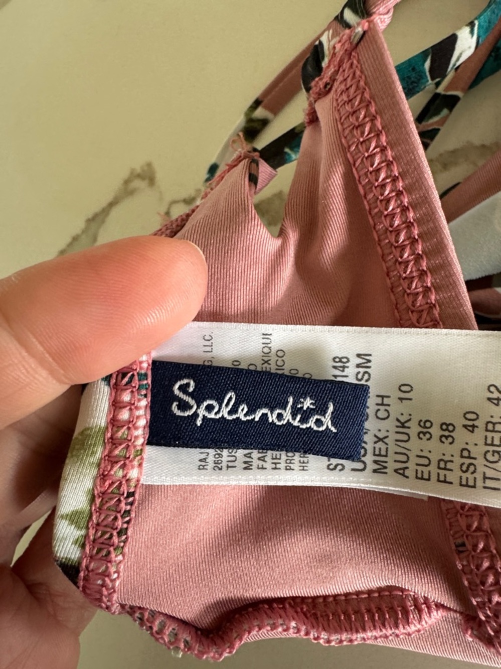 Splendid Mills Watercolor Bikini Swimsuit Top - SP10148 - Small - Picture 6 of 9